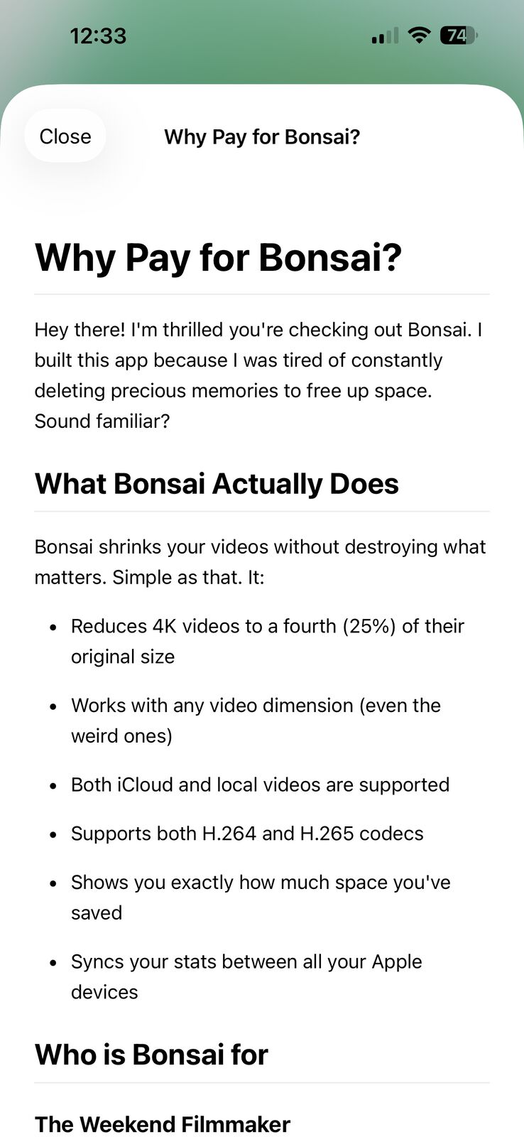 Bonsai Screenshot