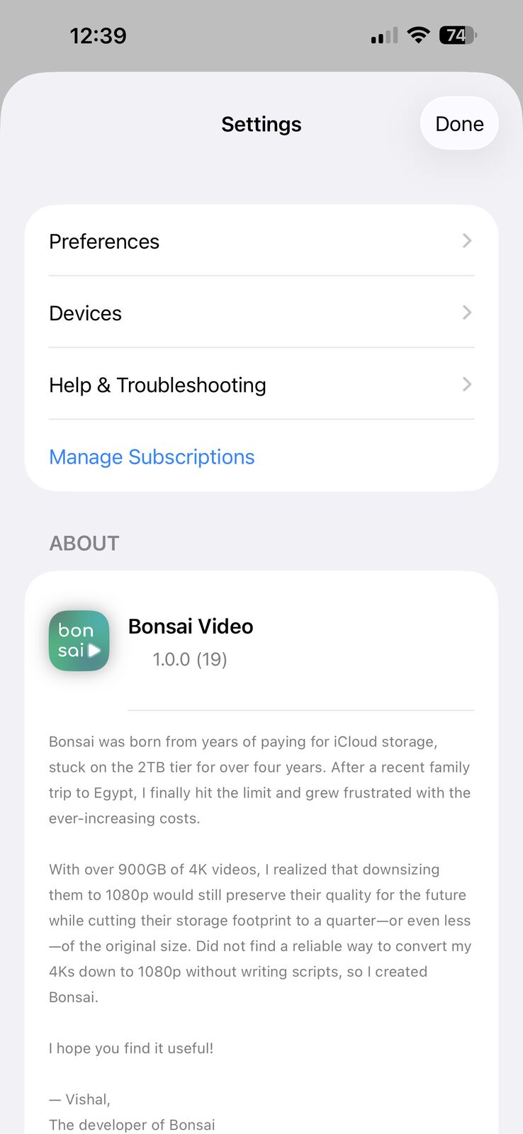Bonsai Screenshot